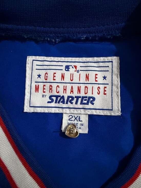 Vintage Chicago Cubs Starter Genuine Merchandise V-Neck Pullover Windbreaker Jac - Picture 4 of 4